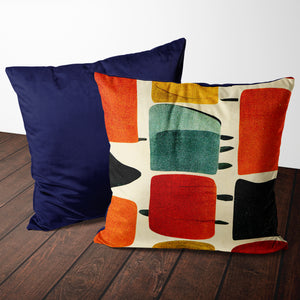 ABSTRACT SQUARE VELVET CUSHION 500 X 500