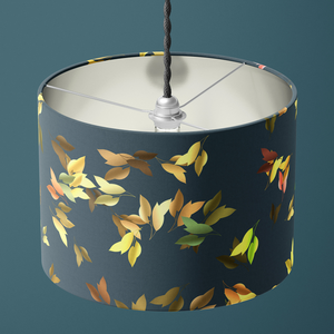 FOXTROT TWO COLOUR DEEP BLUE DRUM LAMPSHADE