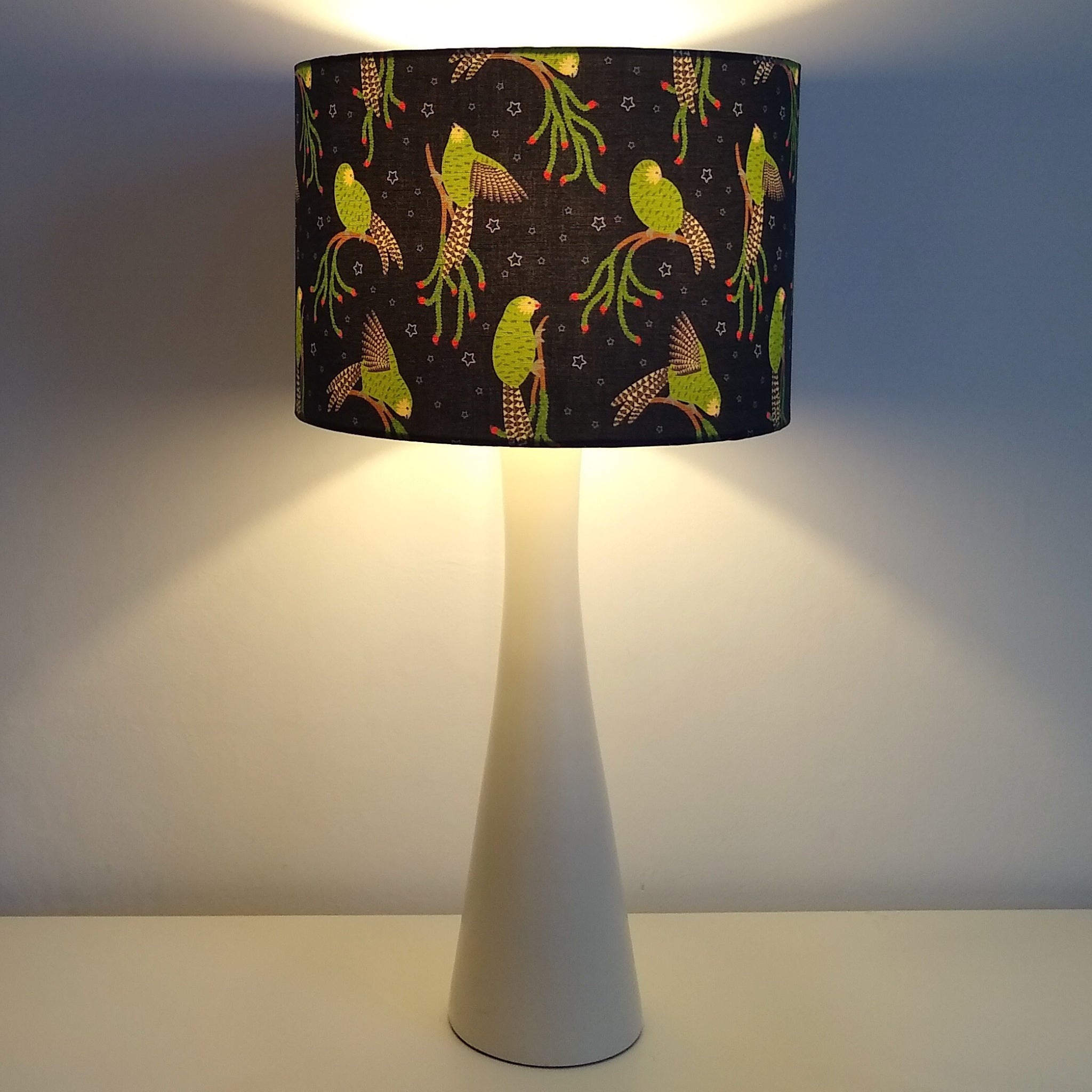 KAKAPO GREEN/DARK BLUE DRUM LAMPSHADE