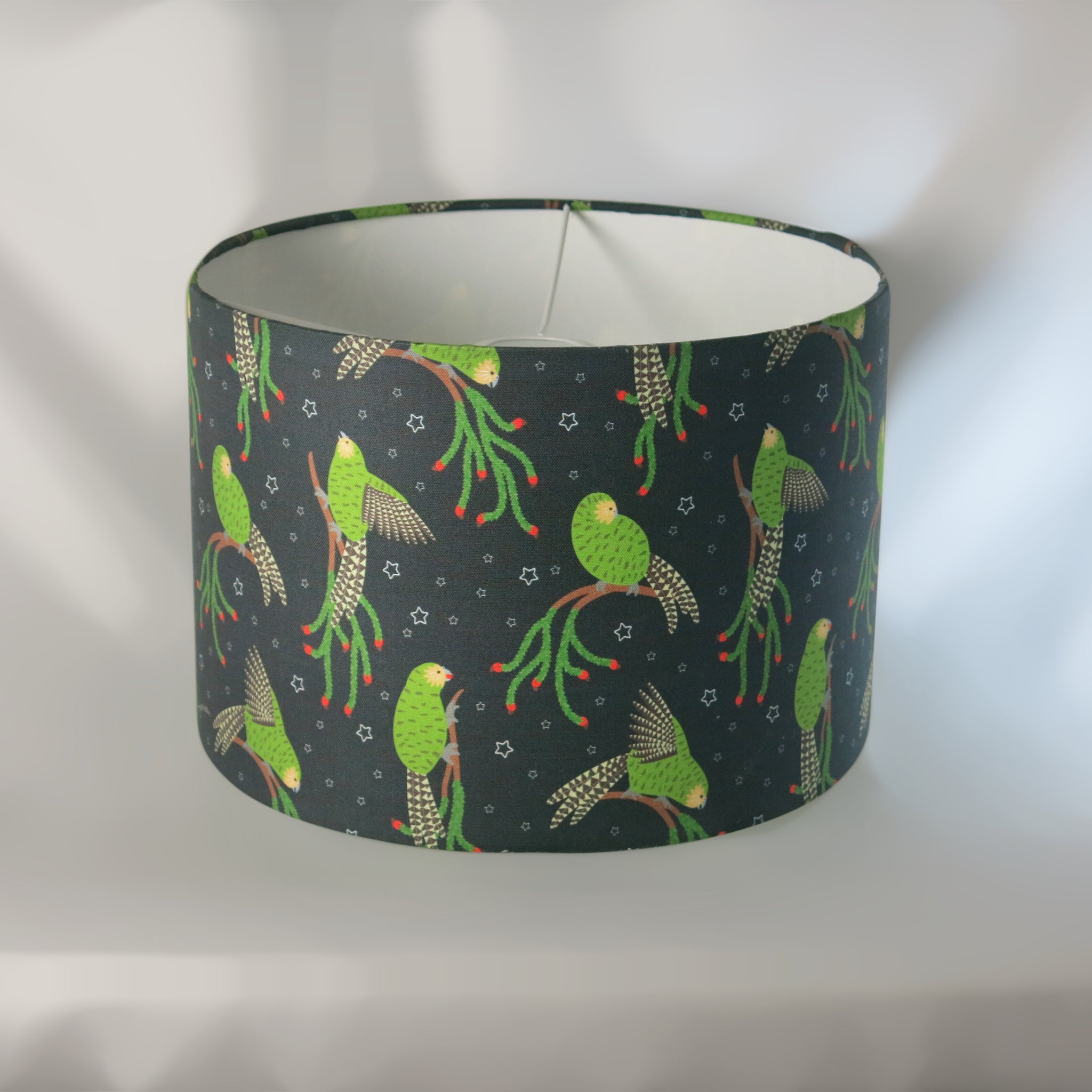 KAKAPO GREEN/DARK BLUE DRUM LAMPSHADE