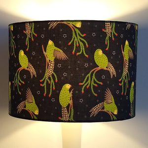 KAKAPO GREEN/DARK BLUE DRUM LAMPSHADE