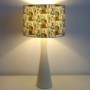 KAKAPO GREEN/WHITE DRUM LAMPSHADE