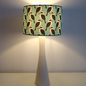 KOOKABURRA BROWN/DUCK EGG BLUE DRUM LAMPSHADE