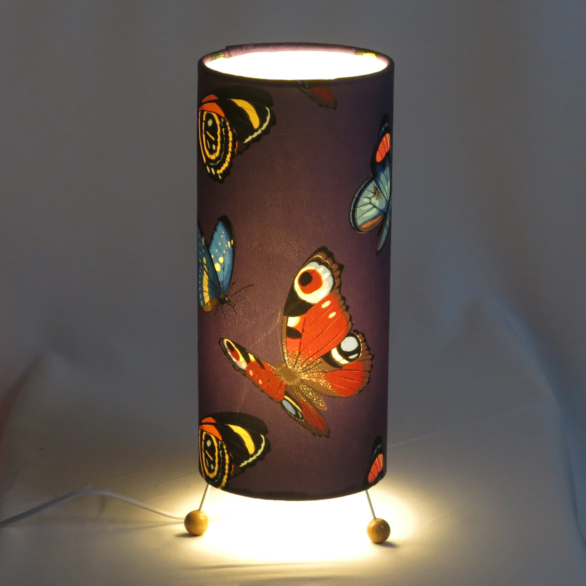 PURPLE BUTTERFLIES TABLE LAMP - ECO VELVET