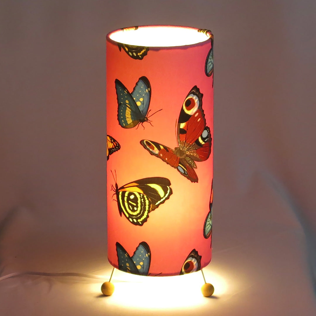 PINK BUTTERFLIES TABLE LAMP - ECO VELVET