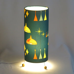 RETROLIGHT DEEP TEAL TABLE LAMP - ECO-VELVET