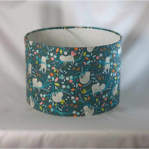 SLOTHS SLEEPY BLUE/GREY DRUM LAMPSHADE